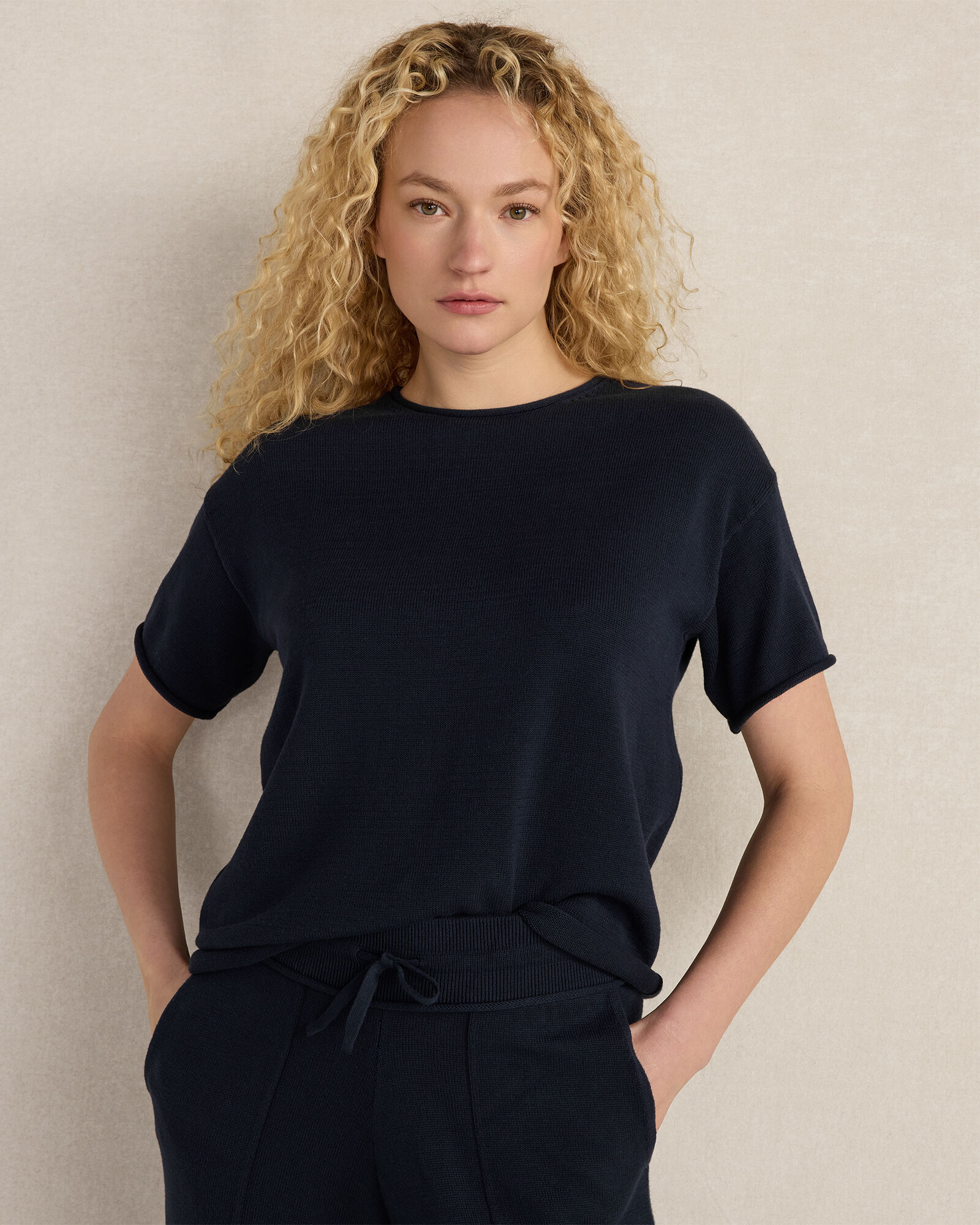 Cotton Knit Sweater Tee