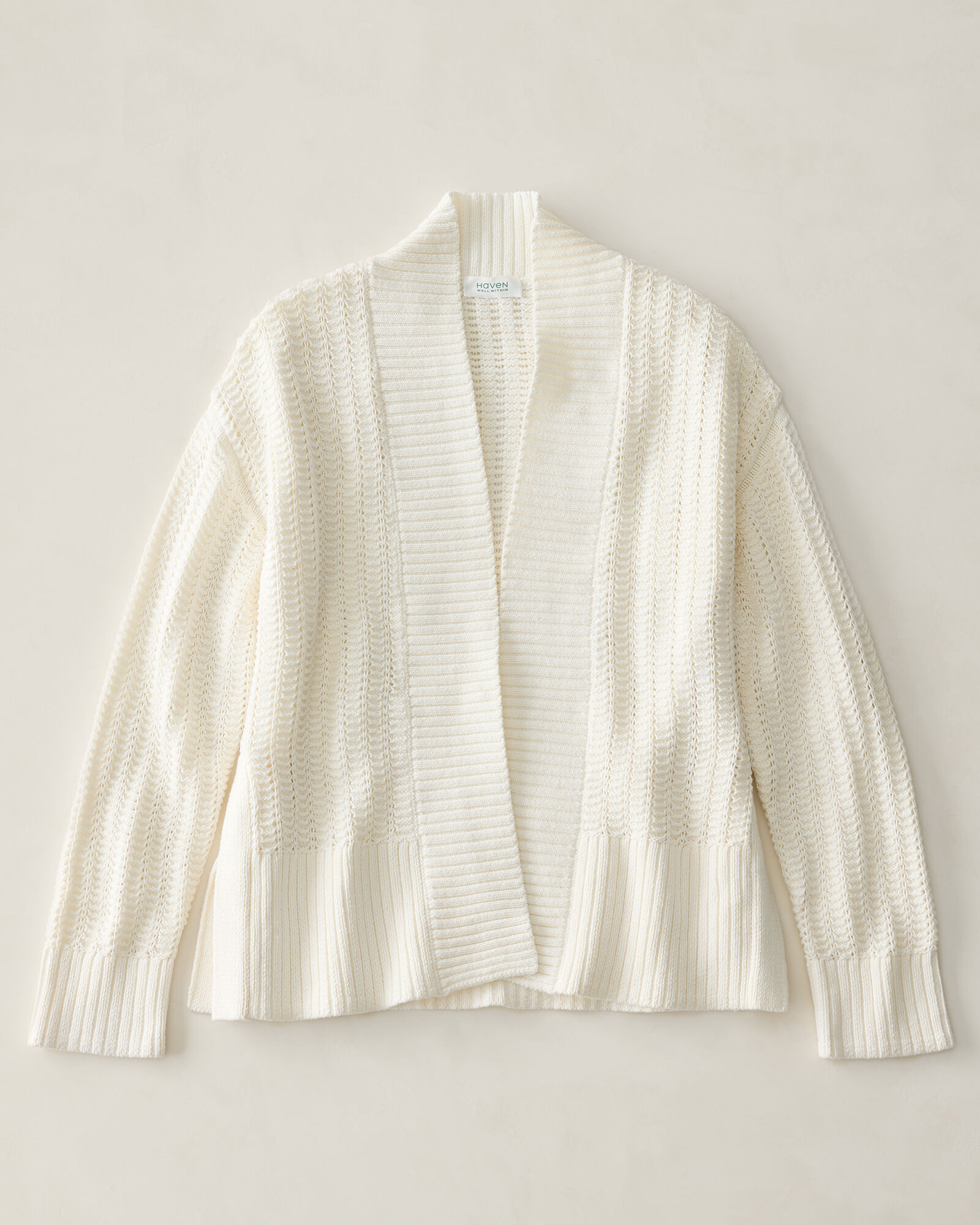 Organic Cotton Open Stitch Cardigan