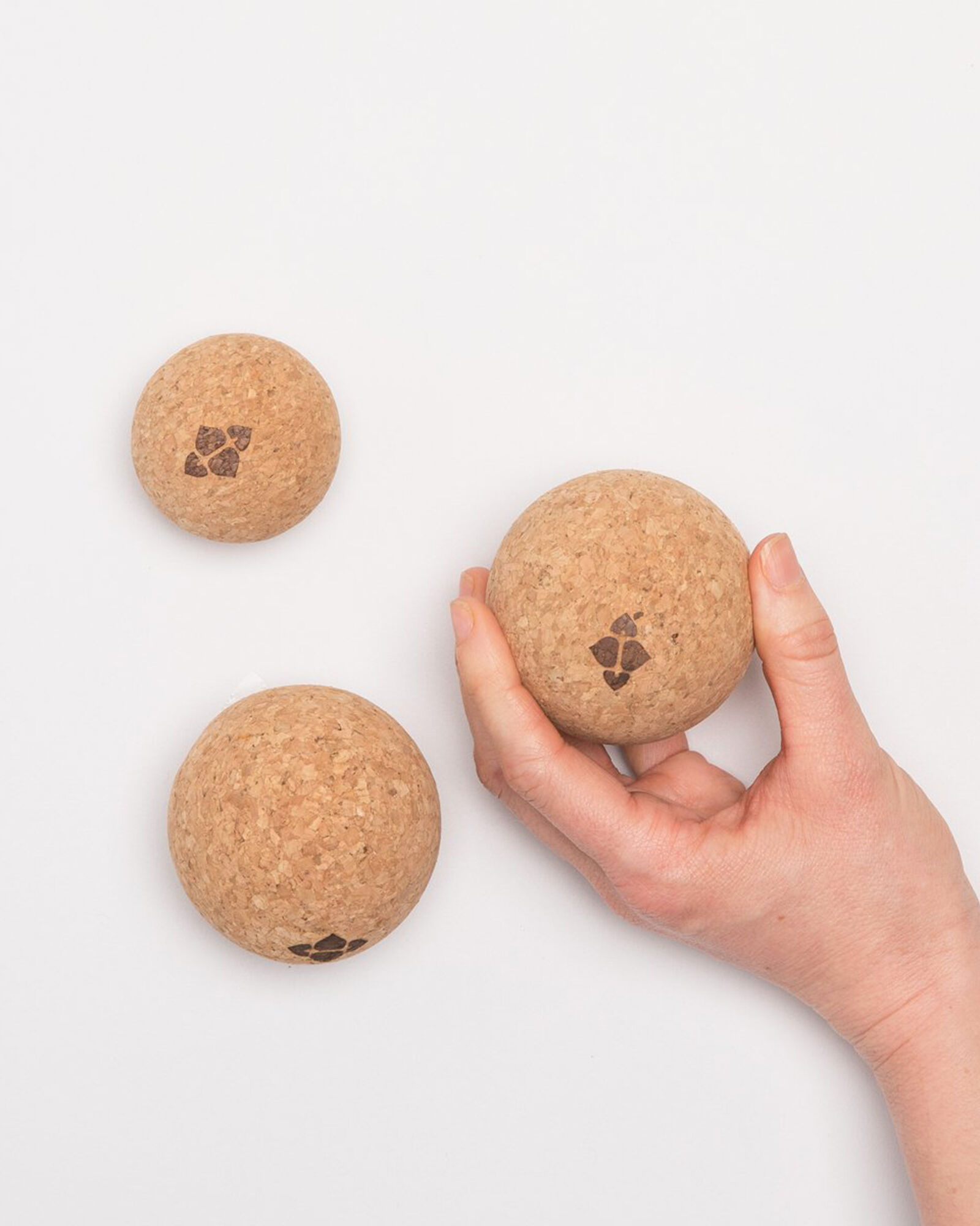 b, halfmoon Cork Massage Ball Trio