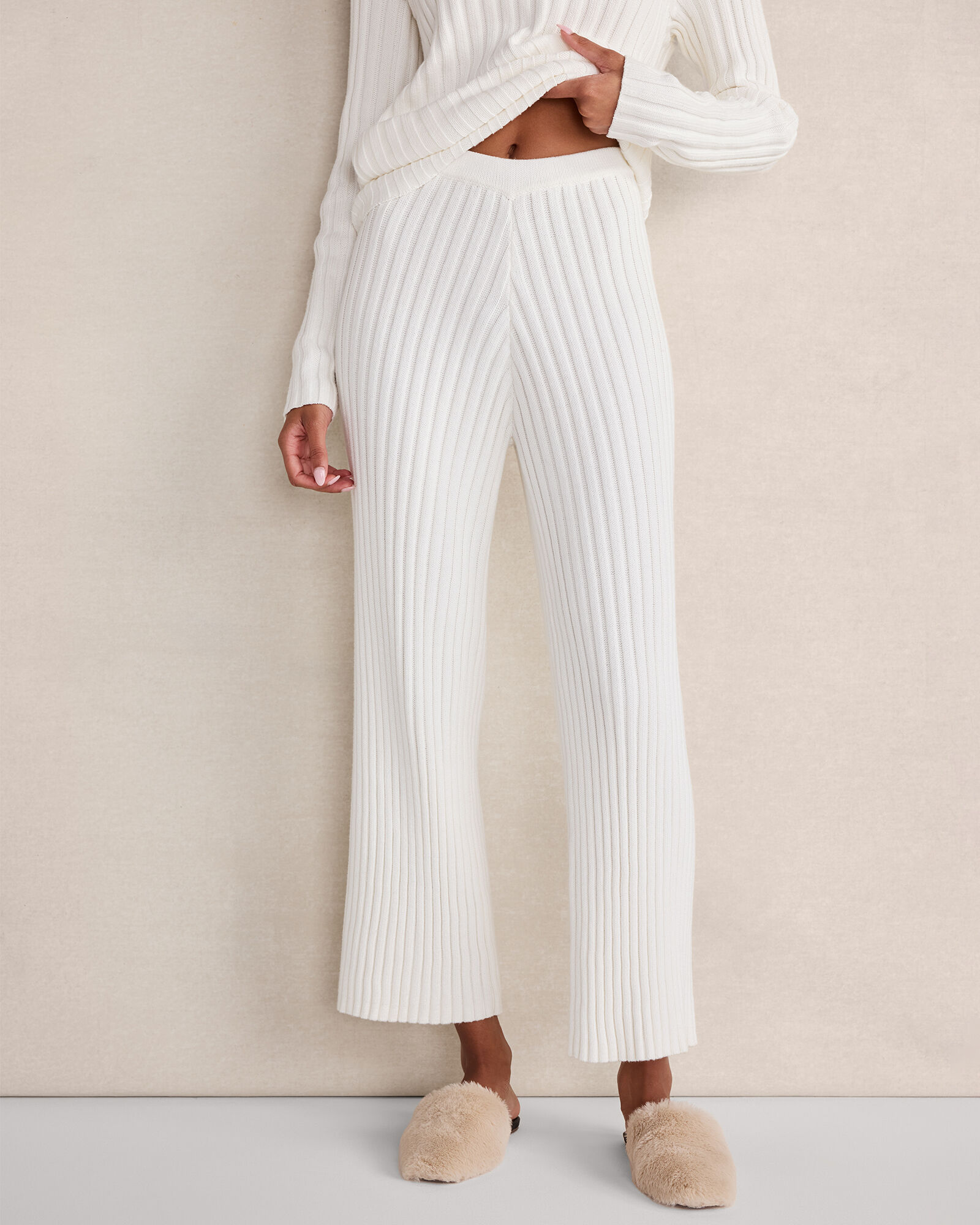 Organic Cotton Rib Knit Pants