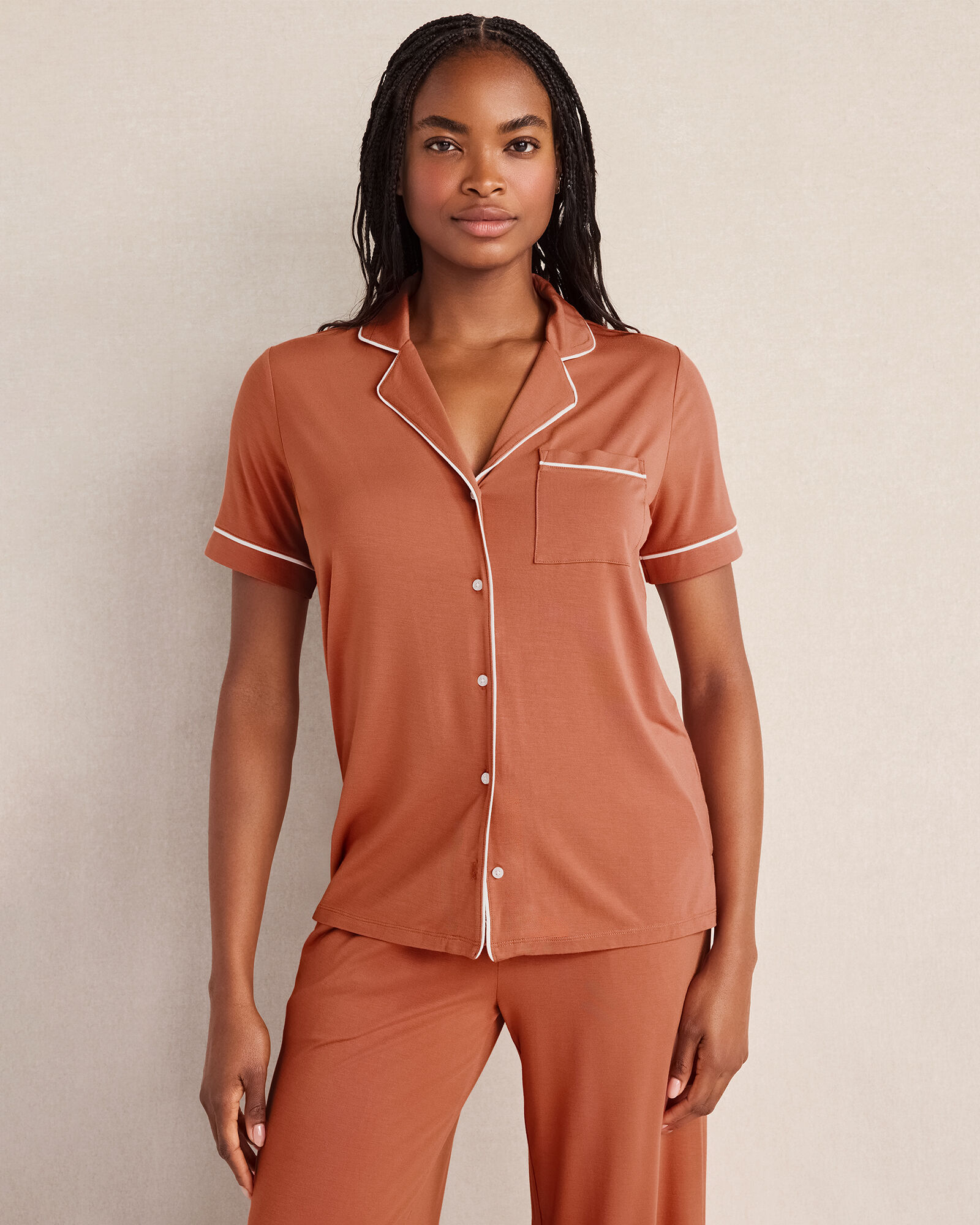 Mens Button Down Sleep Shirt