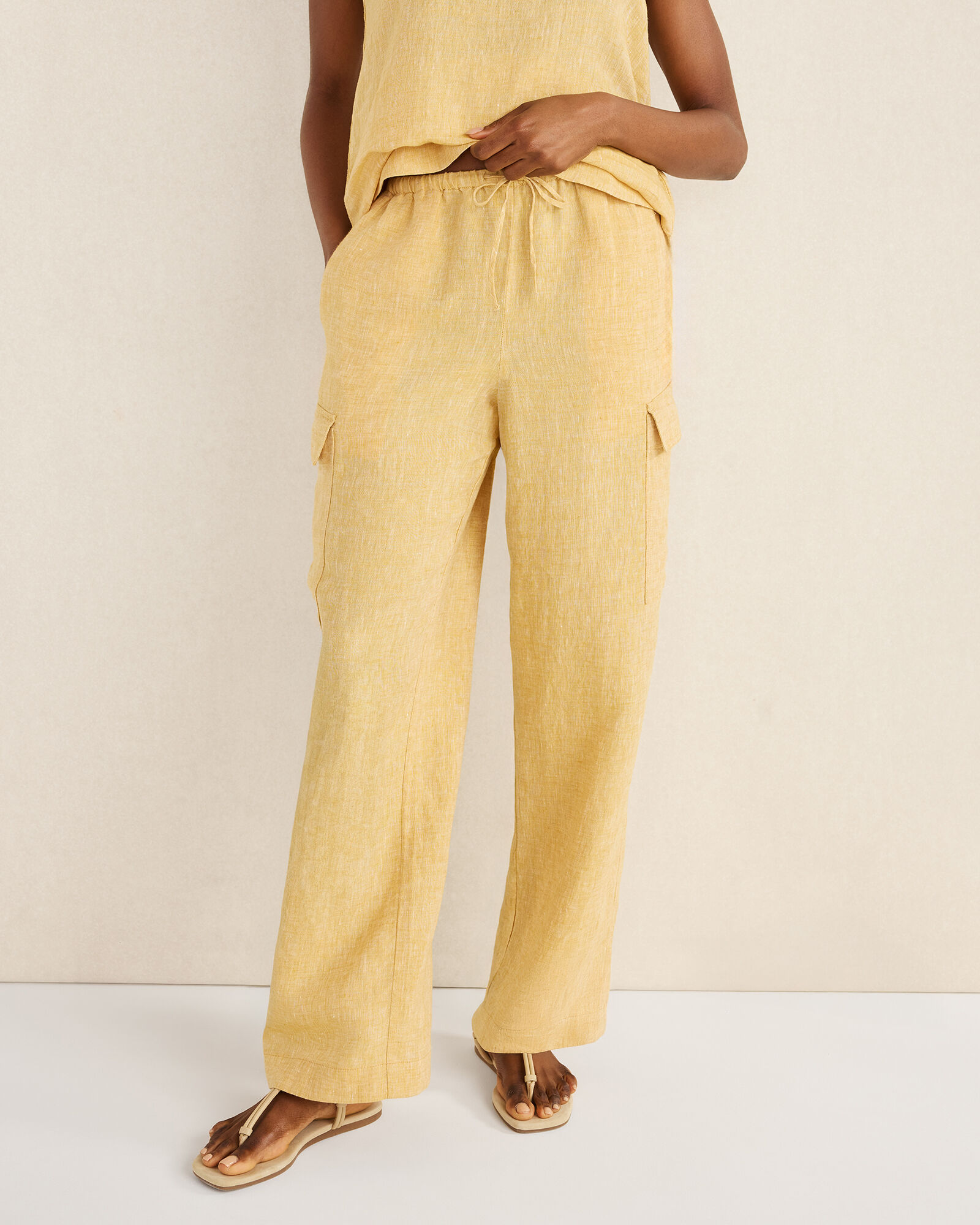 Linen Cargo Pants